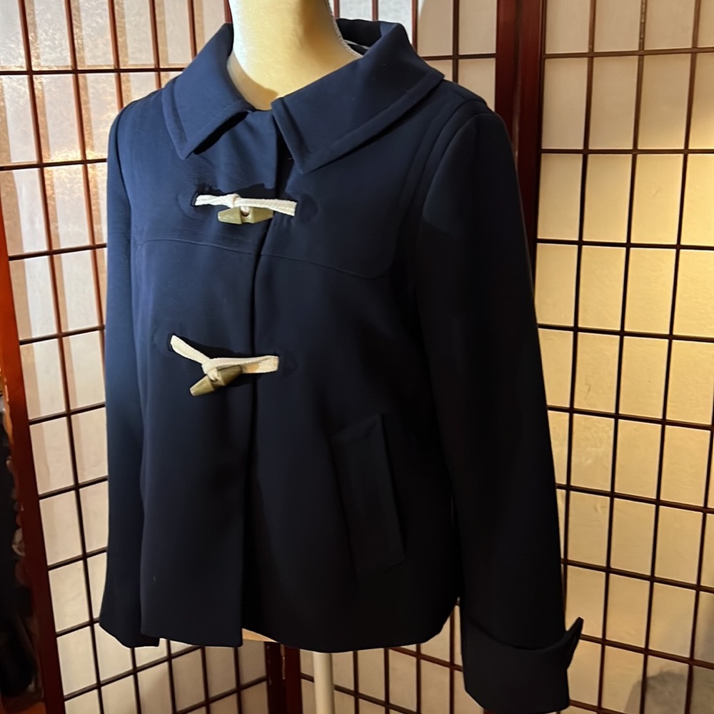 Gap Pea Duffel coat, Blue and white striped lining size small navy blue - Picture 3 of 11